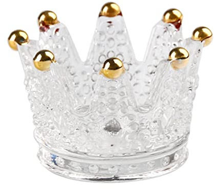 Cenicero de la Corona Elegante Vidrio Corona Corela Joyero de joyería Creativa Celera de Cristal de Cristal Soporte de Cenizas para Adornos para el hogar (B)