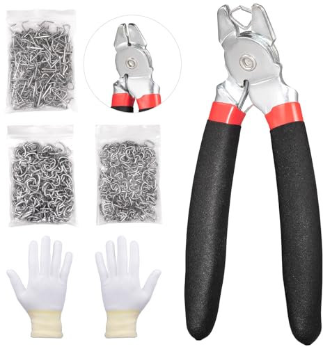 Spurtar Angulaire pince a anneau avec 360 pièces 3/4 1/2 3/8 pince à anneaux porc En acier A3 Kit de pinces pour upholstery Clôture d'animaux Cage pour animaux de compagnie Crafts Bagging