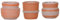 Lot de 3 cache-pots « Terracotta Harmony » au design harmonieux - Convient pour les casseroles de 6 cm