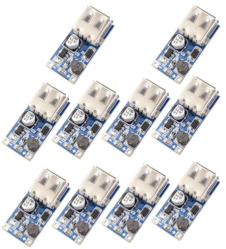 LAOMAO Lot de 10 convertisseurs Step Up DC-DC 1-5 V vers 5 V 600 mA USB Régulateur de tension Boost Convertisseur d'alimentation compatible avec appareils électroniques Arduino