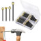 120 PCS Picture Hanging Nails, Picture Pins Brass Head Picture Nails for Walls Metal Head Hanging Pins with Plastic Storage Box Picture Frame Hangers