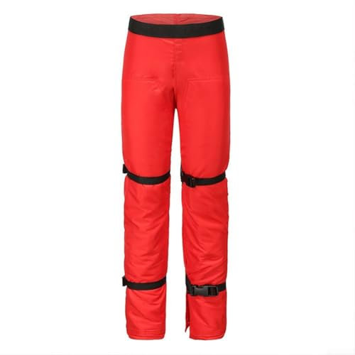 Feeshopperpher Chainsaw Protective Apron With Chainsaw Guard Adjustable Chainsaw Leggings Clothing Safety Pants(red M)
