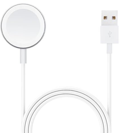 Cargador compatible con A-pple Watch, cargador de reloj inteligente rápido inalámbrico de succión magnética tipo C, cable de carga de 1 m compatible con la serie de relojes A-pple 9/8/7/6/Se/5/4/3/2/1