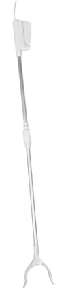 Alipis Foldable Reacher Grabber Tool Shoe Horn Multi-functional Aluminum Trash Picker Handy Pickup Stick for Elderly Home and Outdoor Litter Collection White