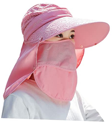 VALICLUD Sommer Sonnenhut Für Damen Große Krempe Kreativer Gesichtsschutz Uv-Schutz Atmungsaktives Design Für Strand Und Outdoor-aktivitäten