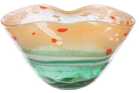 GLAS art Schale Watermelon - Glas - grün, orange - gesprenkeltes Design - lebensmittelgeeignet - Breite 28cm