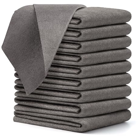 LKESRC 10 Pcs Thickened Magic Cleaning Cloth, Absorbent Magic Cleaning Glass Cloth, Streak Free Reusable Microfiber Rag, Magic Cleaning Cloth for Car, Window, Mirror