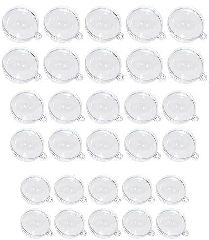 30 bolas de Navidad transparentes rellenables para colgar en el árbol, adornos colgantes de Navidad, decoraciones de Navidad transparentes para niños