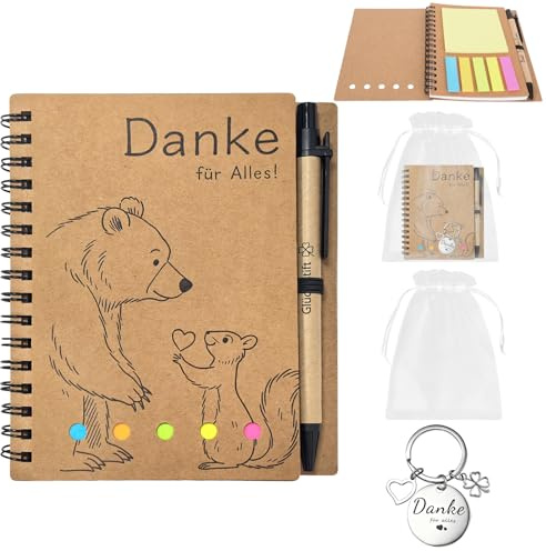 GADITIEK Abschiedsgeschenk Kollegen Jobwechsel, Inklusive Notizbuch und Schlüsselanhänger, Beste Kollegen Geschenk, Danke Abschied Kollegin Geschenk (Stil 11)