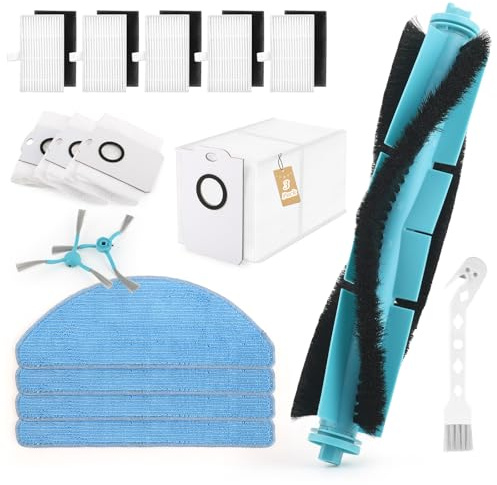 Para Cecotec Conga 7490 Immortal / 8290 Immortal Ultra Power Home Genesis X-Treme Repuesto Accesorios con 1 Cepillo Principal,2 Cepillo Lateral,3 Bolsas Polvo,5 Filtro Hepa,4 Paños Fregado Accessory