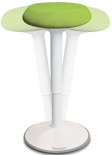 Backerz Bürohocker Ergonomisch TESTSIEGER, Höhenverstellbarer Stehhocker | 55–80 cm | Ergonomischer Hocker für Büro & Schreibtisch | Büro Stehstuhl Schwingeffekt | Wackelhocker Büro Arbeitshocker