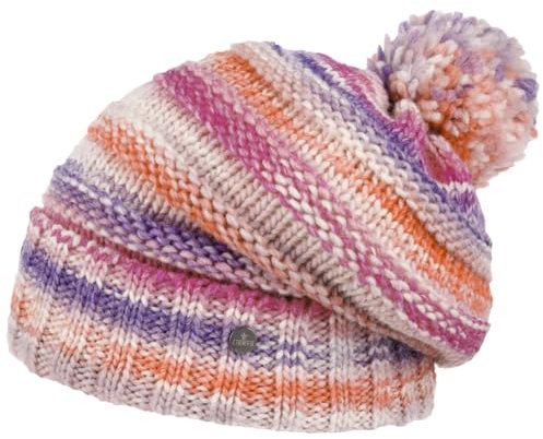 LIERYS Fauske Bommelmütze Damen Herren Pudelmütze mit Schurwolle Made in Germany Gestrickt Oversize Wollmütze Herbst Winter rosa One Size
