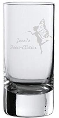 Graviertes Stamperl, Stamper, Schnaps-Glas mit einer Gravur wie Sie es wünschen zum Geburtstag, Weihnachten, Jubiläum, oder als Gastgeschenk zur Hochzeit, Glas: :57ml