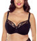 Vivisence Reggiseno Semi-Imbottito con Ricami 1020, Nero,3G
