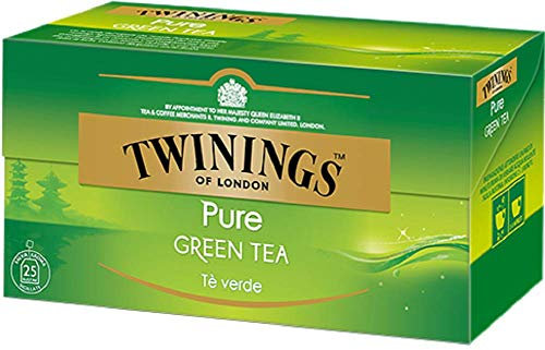 Twinings Pure Green Tea - Tè verde Originario della Cina, Non Aromatizzato, dal Gusto Leggero e Rinfrescante (25 Bustine)