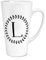 Letter L Floral Wreath Alphabet 17oz Large Latte Mug Cup