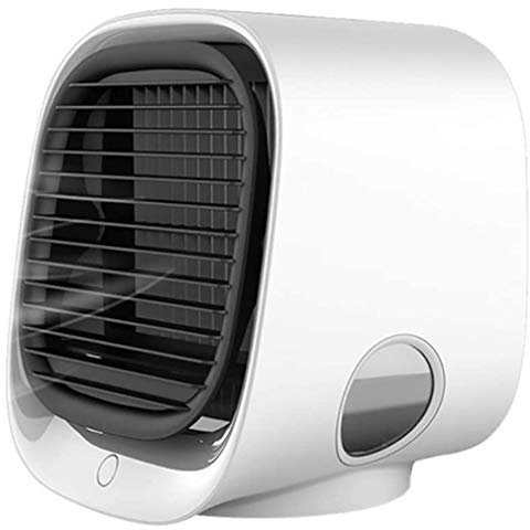 XBSLJ Mini Condizionatore Portatile con Gas Refrigerante USB 3 in 1Umidificatore, Purificatore, Desktop A 3 velocità Air Cooler per Casa, Ufficio E Auto,Bianca