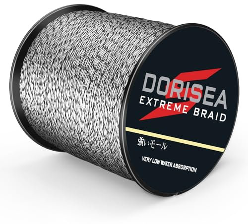 Dorisea Extreme Braid 100%Pe 300m/328Yards Braided Fishing Line 6-550Lb Test Fishing Wire Fishing String-Abrasion Resistant Incredible Superline Zero Stretch Small Diameter (Black&White, 90lb/0.50mm)