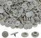 TOAOB T5 Kunststoff Druckknöpfe Nähfrei 12mm 150 Set Grau Buttons für DIY Basteln Scrapbook