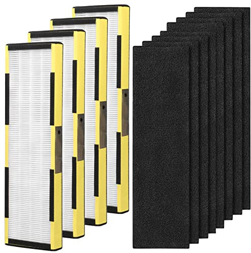FFsign 4 Stück Ersatzfilter B FLT4825 mit 8 Stück Kohlevorfilter, kompatibel mit Guardian AC4825, AC4300BPTCA, AC4900CA, AC4825DLX, AC4850PT, CDAP4500BCA, CDAP4500WCA