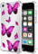 Yerebel Süße transparente Handyhülle für Touch 7/Touch 6/Touch 5 Hülle Weiche TPU Silikonhülle mit Stoßfester Rand & Flexibler Schutz Schutzhülle für Apple iPod Touch 5/6 / 7th Rosen Schmetterling