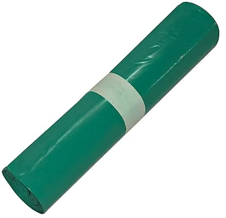 Wisch-Star Müllbeutel 120l in Grün, 25 Stück, Mülltüten groß 700x1100mm extra stark, reißfeste und stabile Abfallsäcke, Schwerlast Müllsäcke