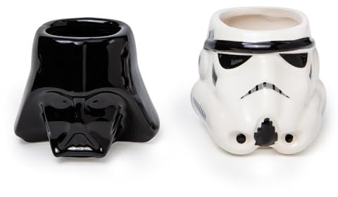 Star Wars Darth Vader and Stormtrooper Helmets Sculpted Mini Mugs | Set of 2