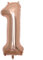 Rose Gold Number 1 - Large Helium Foil Balloon - Birthday Party Wedding Anniversary Decoration - 101cm