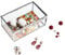 Homtone 15x9x5,5 cm Silber Vintage Glasbox, Dekorativer Schmuck Organizer für Ringe, Armbänder, Halsketten, Rechteckige Schmuckbox für Hochzeit, Geburtstag, Party, Home