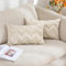 MIULEE 2er Set Wolle Kissenbezüge Sofakissen Dekokissen Welle Polyster Kissenbezüge Couchkissen Weich Kissenbezug Zierkissenbezug Wohnzimmer Schlafzimmer 40x60cm Beige