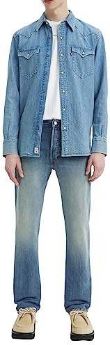Levi's Men's 501 Original Fit Jeans, Misty Lake, 34W / 32L