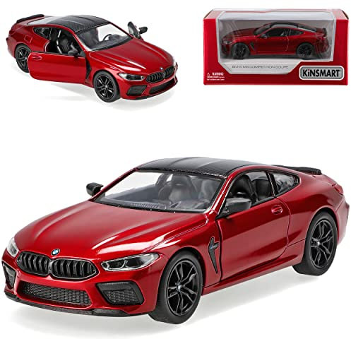alles-meine.de GmbH B*M*W 8er M8 G15 Coupe Rot Ab 2018 ca 1/43 1/36 Kins*mart Modell Auto mit individiuellem Wunschkennzeichen