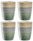 LEONARDO HOME Matera Becher Set 4-teilig - Steingut Tassen groß - Inhalt 300 ml - Handarbeit - Mikrowellengeeignet, spülmaschinenfest - 4er Set in beige/anthrazit/grün, 022842