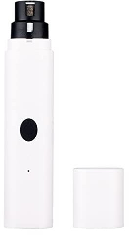 MFUOE Dog Nail Grinder with LED Light Quiet Electric Pet Nail Trimmer File Claw Pedicure Tool for Dog Cat Safe Smooth Grinding for Large Medium Small Dogs (White)