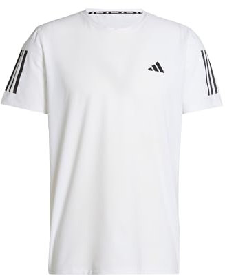 adidas Herren Own The Run Tee T-Shirt, White, XL Tall