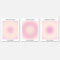 Enthusiasm 3er-Set What You Think You Become Pink-Aura-Energie-Farbverlauf, minimalistische Wandkunst-Poster, Drucke, positive spirituelle Dekorationen, Poster, ungerahmt (40 x 60 cm)