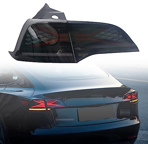 SUROK Rücklicht Rückleuchte für Tesla Model 3 Model Y 2018 2019 2020 2021 2022, Auto Rücklicht Montage Bremslicht Blinker Links Rechts Ersatzteile,Left 1PCS