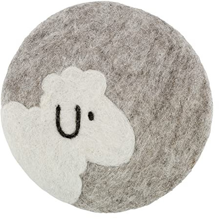 Untersetzer LANA Schaf Topfuntersetzer Filz handgefertigt Grau cilio