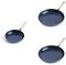 Blue Diamond Cookware Diamond Infused Ceramic Nonstick 20 cm, 28 cm and 30cm Frying Pan Skillet Set, PFAS-Free, Induction, Dishwasher Safe, Oven Safe, Blue