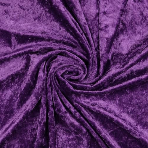 Hochwertiger 250g/m² Stretch Pannesamt mit Ökotex Standard in 20 Farben Breite 150cm in 0,5 m Schritten- Stoff Meterware für Deko, Basteln und Bekleidung Decostoffe Panne Samt (Violett)