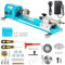 BERXOL Mini tornio per legno, 12 V - 24 V CC, 7 velocità variabili 4000-9000 giri/min, con accessori per la fresatura del tornio per legno, per lucidatura, rettifica, taglio e fresatura fai da te...
