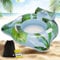 Floaty® Lounger, Schwimmring & Tragetasche, aufblasbarer Schwimmreifen mit Sitznetz (Blau)