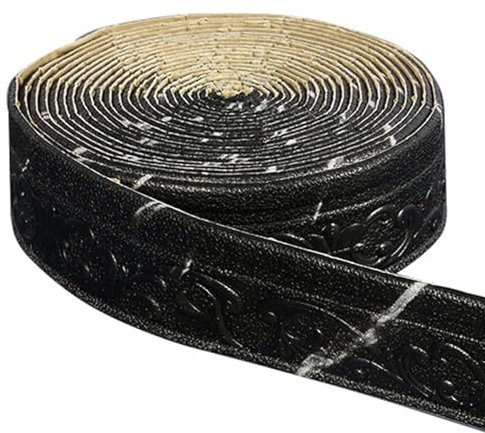 Jodimitty Bordüre Selbstklebend Schwarz 10m x 8cm x 4mm Wasserdicht Wandbordüre TapetenBordüre Anti-Kollisions Fliesen Bordüre Roll Border Trims für Ecken Linien Decken Dekoration