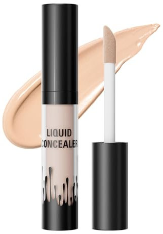 Hydrating Matte Tip Concealer,Full Coverage Liquid Concealer & Corrector Stick for Dark Circles,Freckles,Redness,Scars,Long-Lasting Lightweight Multi-Use Makeup Concealer for Women (Natural Beige)