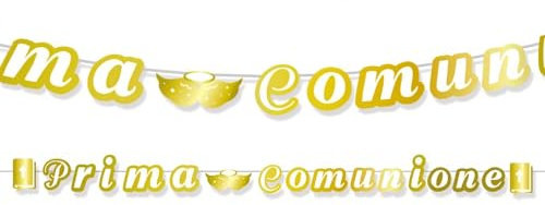 Girlande zur Erstkommunion, goldfarben, 3,5 m