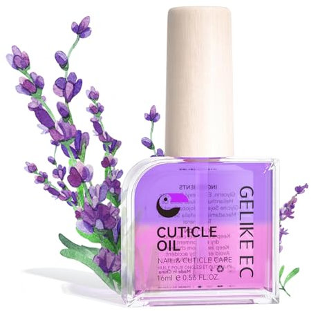 Gelike ec Cuticle Oil Nail: Pflege für Nägel & Nagelhaut Nagelöl für Nagelpflege Mit Bio-Ölen & Vitamin E Vegan Glättet und Stärkt Nährende Nägel 16ml lavendel