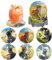 MOGTAA 6 STK Diamond Painting Untersetzer mit Halter, Diamond Painting Katze, Diamant Malerei Set Bilder Erwachsene Kinder, DIY Diamant Tassenuntersetzer mit Kork, für Home Dekor