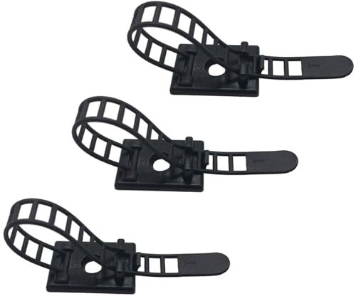 25 Pieces Cable Clips The Adhesive Cable Ties, Adjustable Nylon Cable Zip Ties and Adhesive Cable Clips with Optional Screw Mount