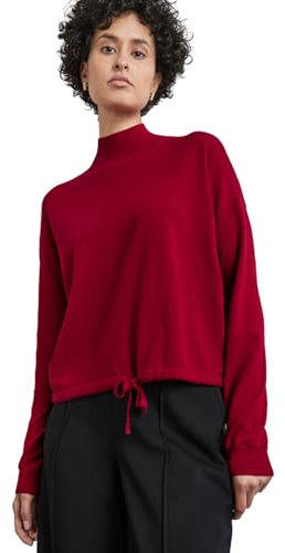 STREET ONE Damen A302965 Kurzer Turtleneck Sweater, Autumn Red, 46 EU