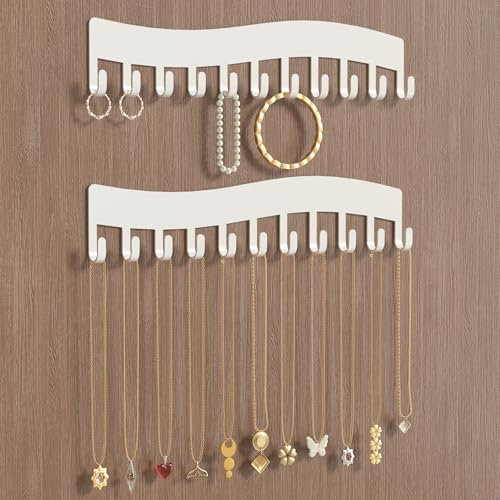 Josmimic Halskettenhalter, Wand-Organizer (weiß)